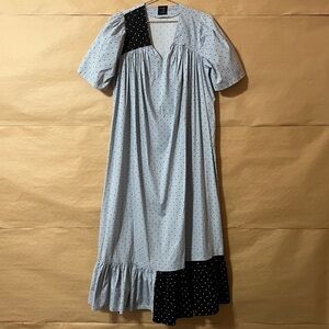 Tigre et Tigre | Rolf Dress Polka Dot Asymmetrical Popover Maxi Dress Size XS/S